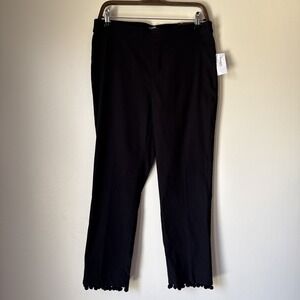 Roz & Ali Womens Pants Black Size 10 Office Career Work Neutral Classic NWT